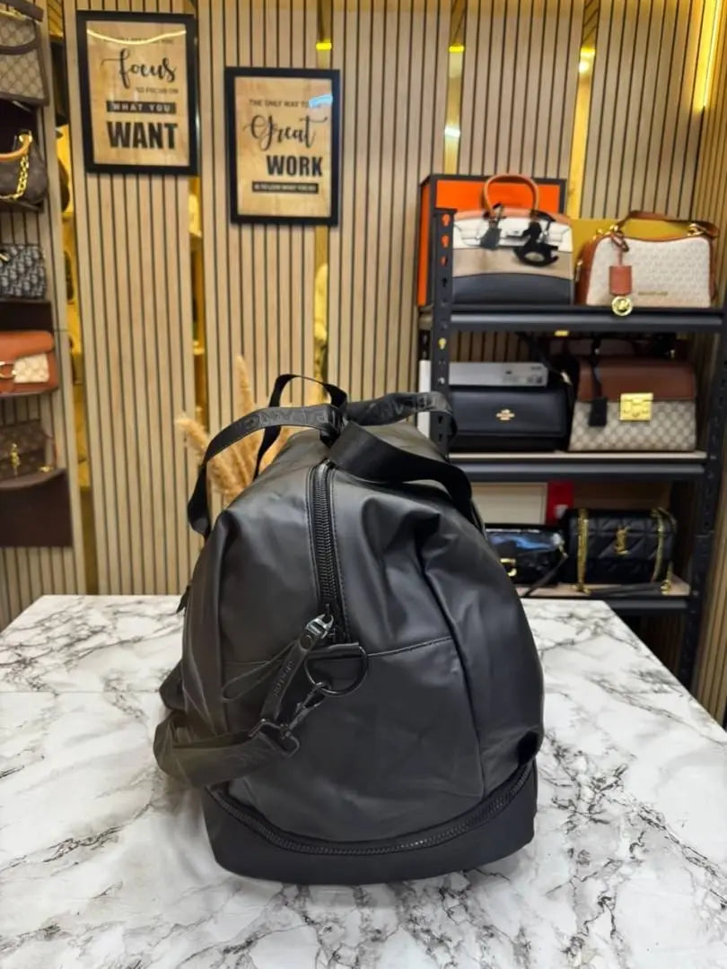 Mont Blanc Urban Travel Duffle Bag With Detachable Shoulder Strap M16007 Black