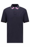 Hugo bos s Navy Blue Collar Logo Premium Polo T-Shirt