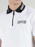 Versace Coutur e White Collar Logo Imported Polo T-Shirt