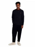 Fredperry Black Embroidery Logo Premium Full Sleeve Polo T-Shirt