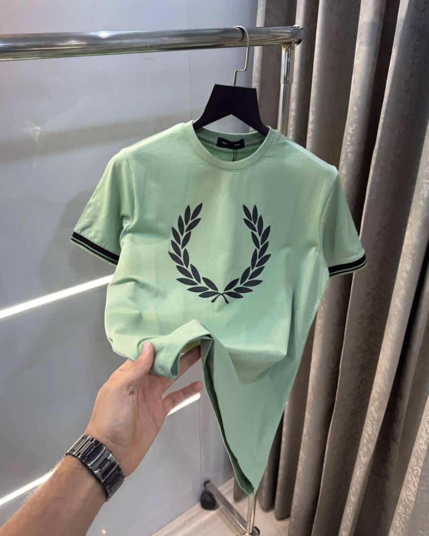 Fredperry Green Logo Print Imported T-Shirt