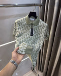 Christian Dio r Green Knitted Imported Polo T-Shirt
