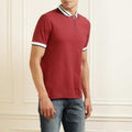 Fredperry Maroon Embroidery Logo Premium Polo T-Shirt