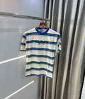 Guess Printed White Blue Imported Oversized T-Shirt