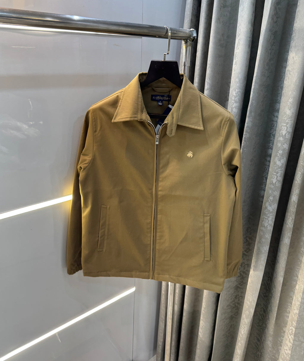 Brooks Brother Dark Beige Imported Bomber Jacket