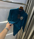 Tomm y Hilfiger petrol Blue Logo Print Premium Full Sleeve Polo T-Shirt