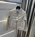 Lacost e Cream Back Work Imported Leather Jacket
