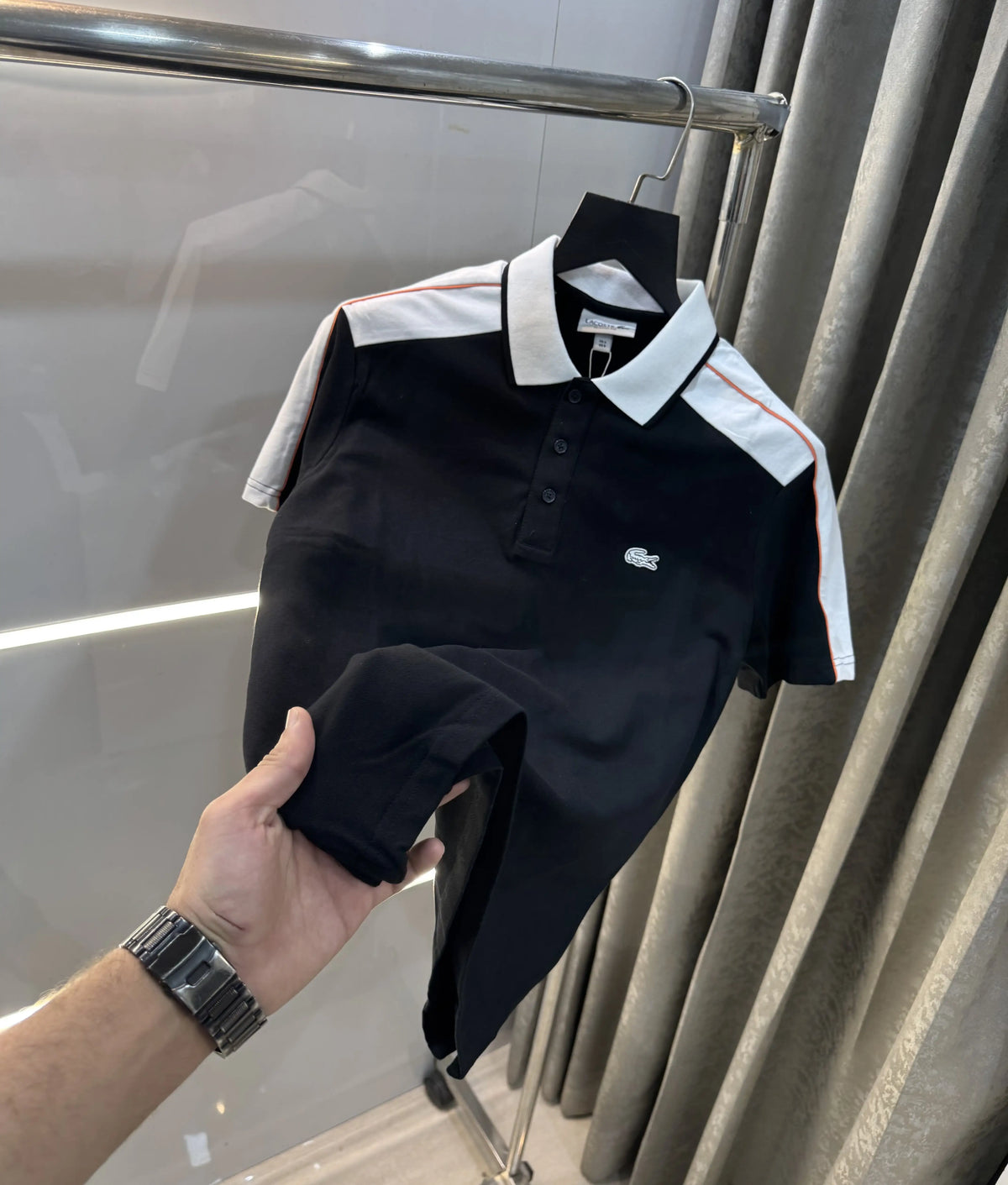 Lacost e Black Logo Work Premium Polo T-Shirt