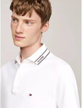 Tomm y Hilfiger White Collar Look Premium Polo T-Shirt