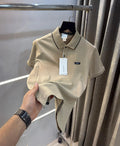 Calvi n Klein Baige  Patch Logo Premium Polo T-Shirt