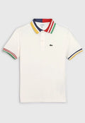Lacost e White Embroidery Logo Premium Polo T-Shirt