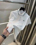 Lacost e White Embroidery Logo Premium Polo T-Shirt