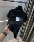 Balmai n Paris Black A Logo Work Imported Polo T-Shirt
