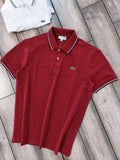 Lacost e Maroon Logo Work Premium Polo T-Shirt