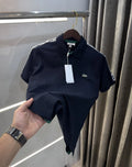 Lacost e Navy Blue Logo Work Premium Polo T-Shirt
