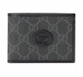 Gucc i Black Grey Monogram Premium Wallet