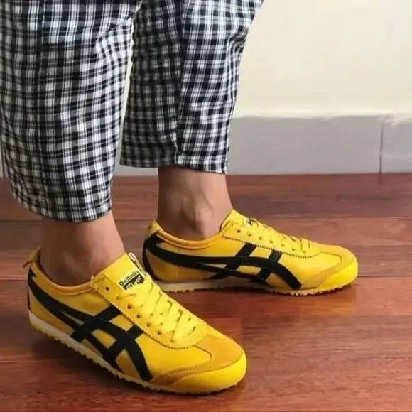 Onitsuk_a Tiger Mexico 66 Yellow Black  Mens Iconic Sneakers D-1871