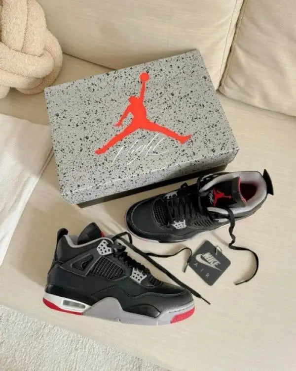 Jordan Retro 4 Bred Reimagined Leather Semi Ua