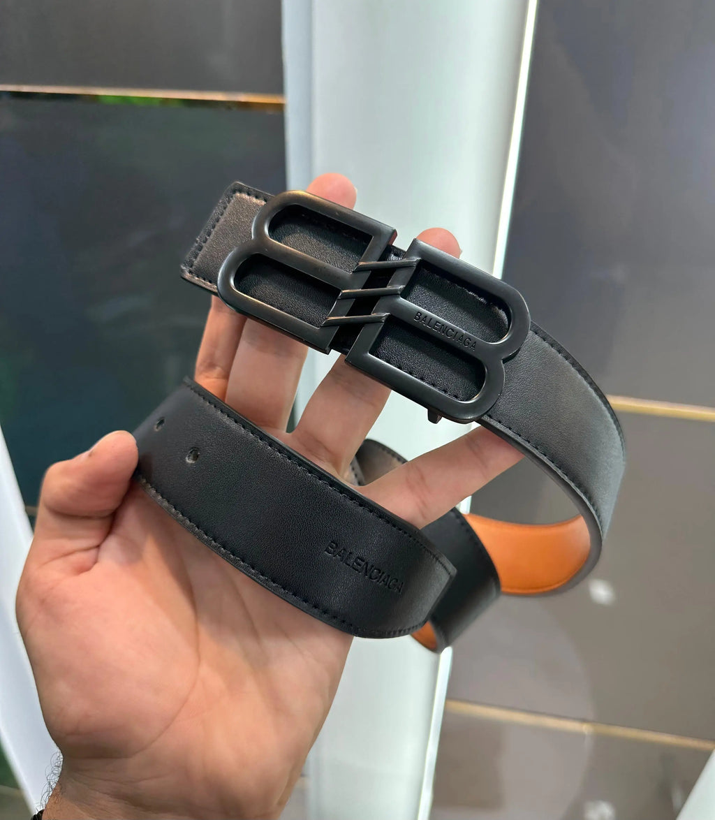 Balenciag a Black Reversible Premium Imported Belt