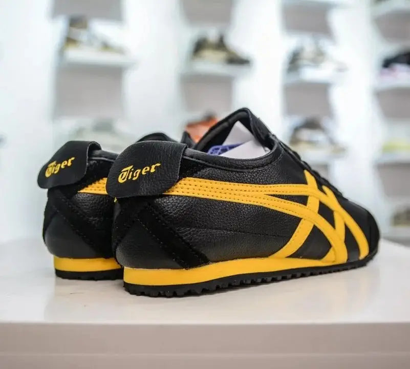 Onitsuka Tiger Mexico 66 BlackYellow  Mens Premium Sneakers D-1911