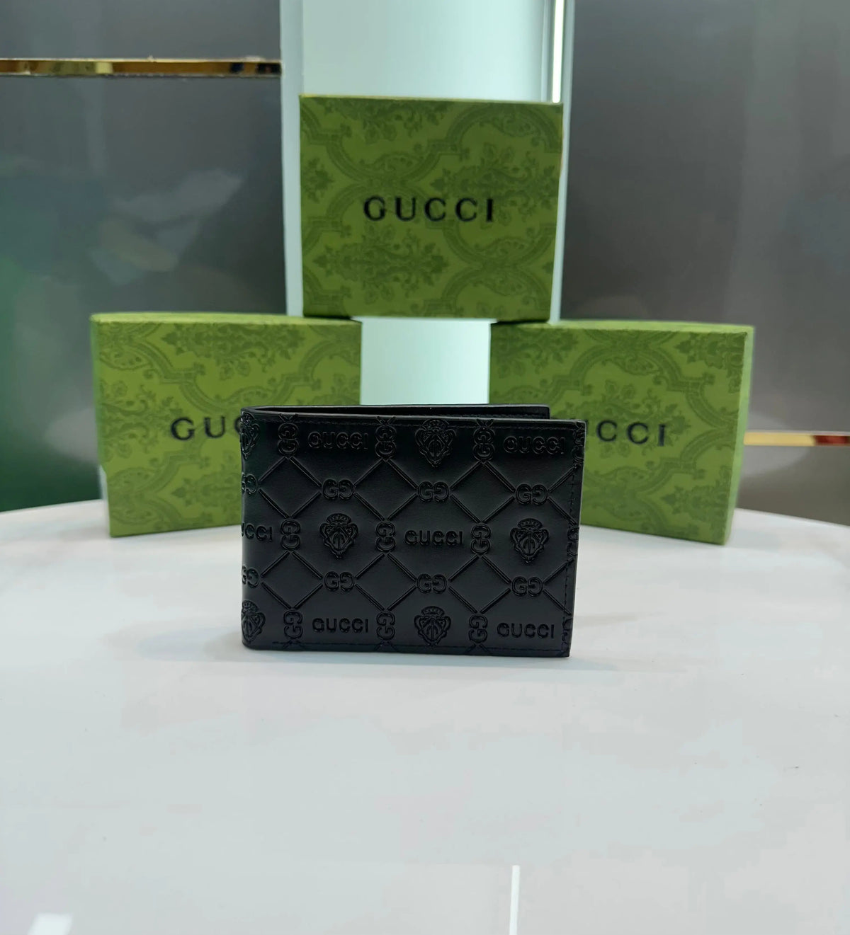 Gucci Black Monogram Premium Wallet