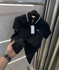 Lacost e Black Logo Work Premium Polo T-Shirt
