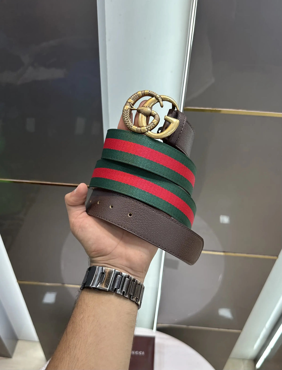 Gucc I Snake Gold Premium Imported Belt
