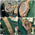 ROLEXX DAY DATE ROSEGOLD QUARTZ ( 061 )
