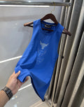 Under Armou r Blue Logo Print Premium Sando