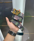Louis Vuitto n Gold Printed Premium Imported Belt