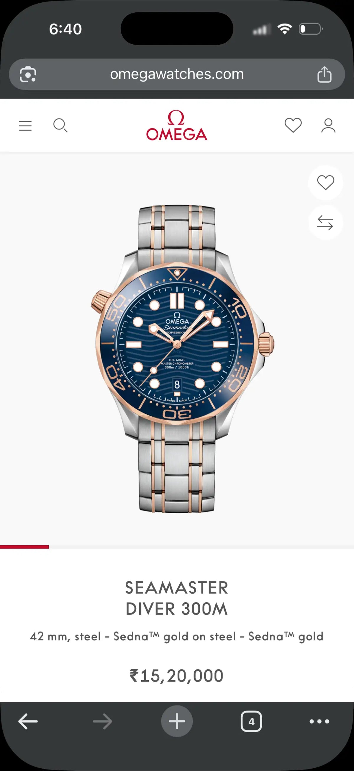 Omeg_a seamaster Diver 300m Auto 2Ton