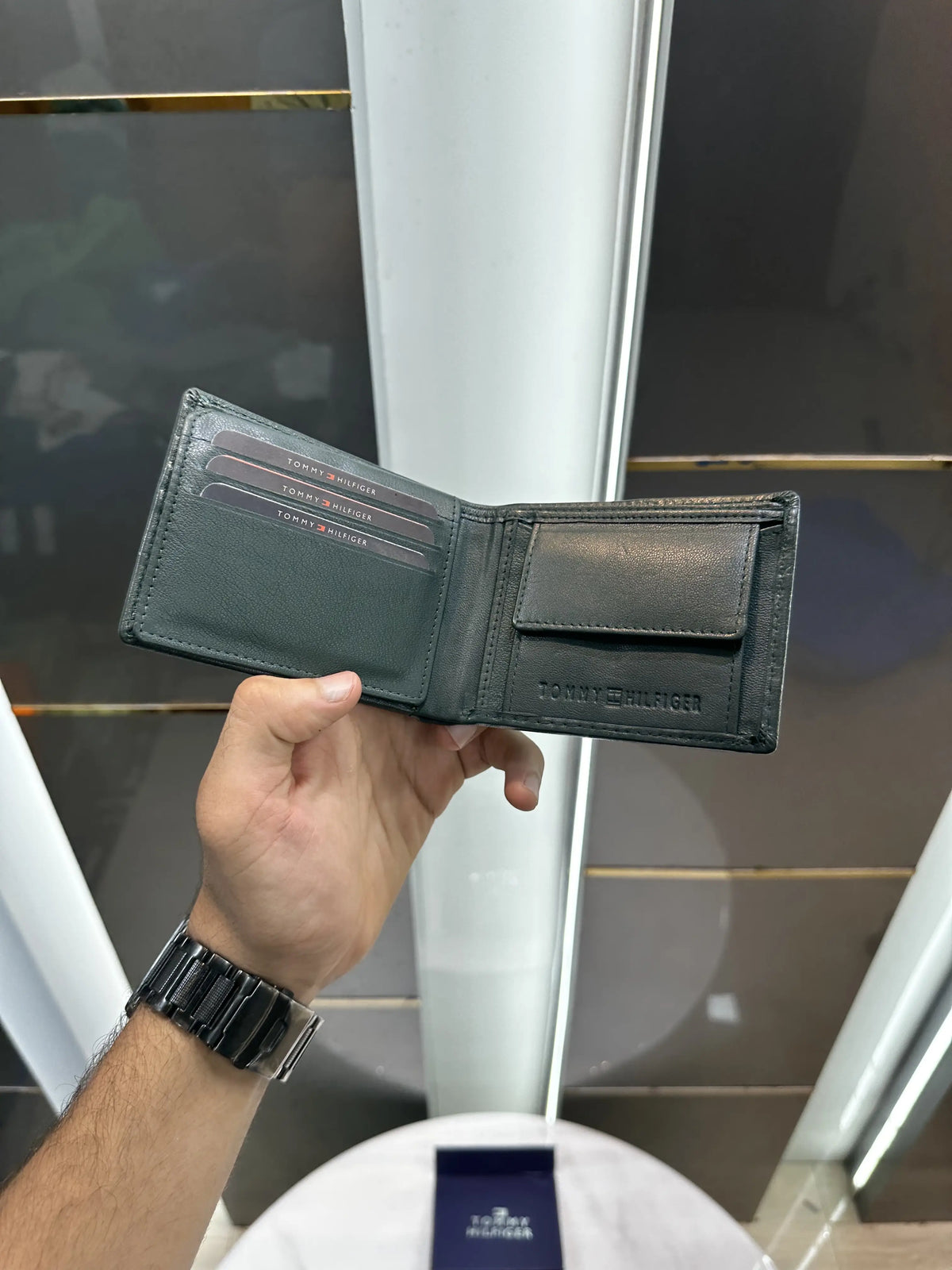 Tommy Hilfiger Green Monogram Premium Wallet