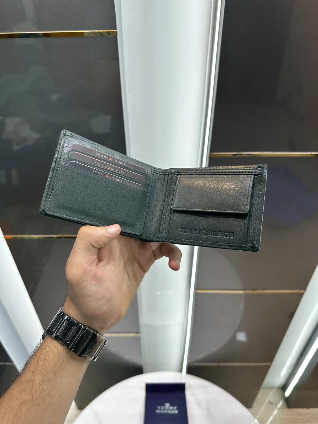 Tommy Hilfiger Green Monogram Premium Wallet
