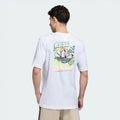 Adidas White Printed Premium Classic T-Shirt