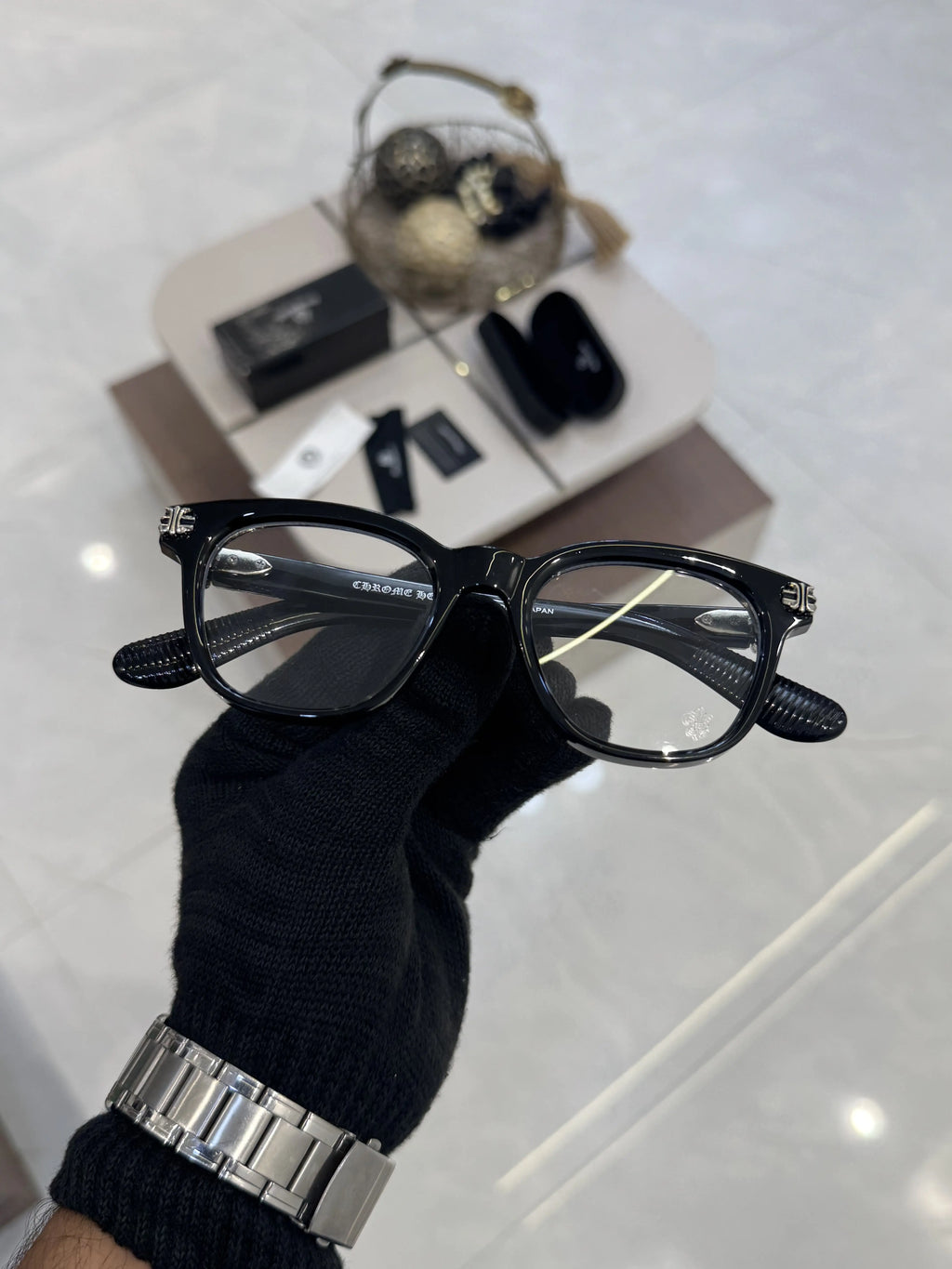 Chrome_heart_8535_Silver_Black_Frame