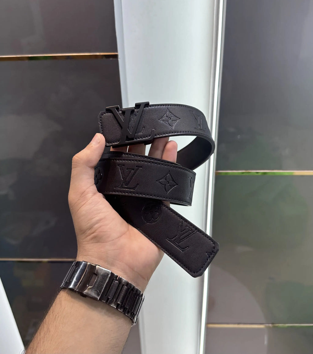 Louis Vuitto n Monogram Premium Imported Belt Black lv186