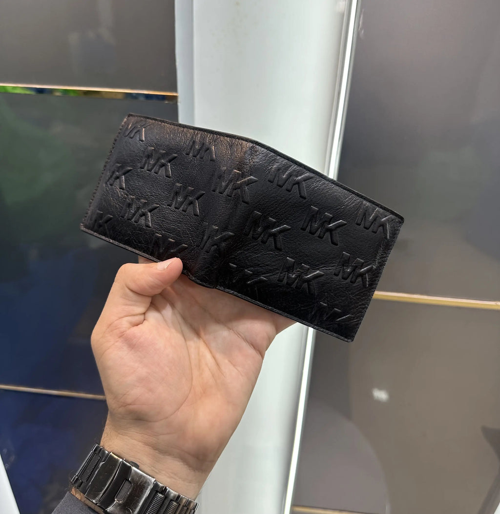 Michael Kor s Monogram Premium Wallet Black With Box mk8097