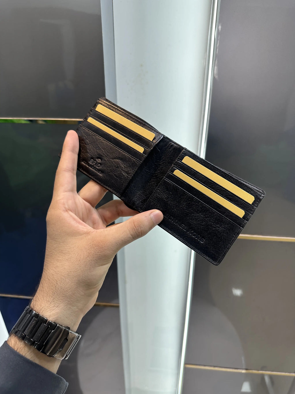 Michael Kor s Monogram Premium Wallet Black With Box mk8097