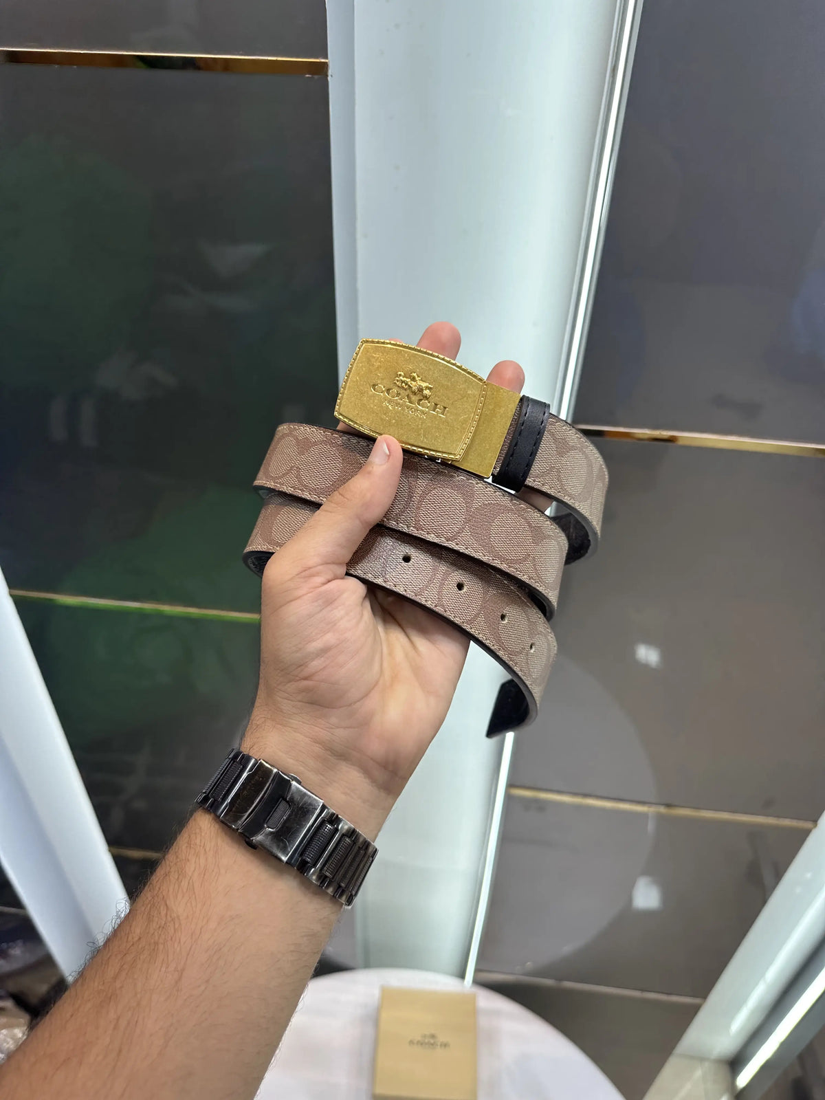 Coac h Premium Rersible Imported Belt c348