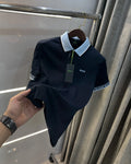 Hugo  Bos s Navy Blue Logo Work Premium Polo T-shirt