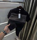 Lacost e Grey Black Logo Work Premium Polo T-Shirt