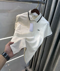 Lacost e Cream Embroidery Logo Premium Polo T-Shirt