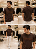 Balmai n Paris Brown Logo Work Imported T-Shirt