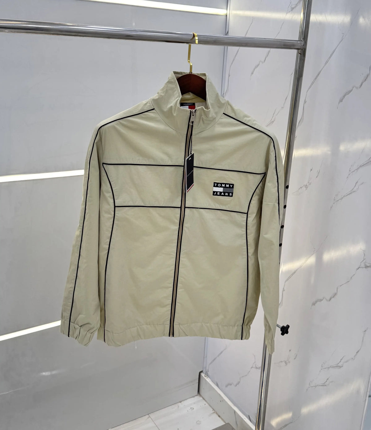 Tomm y Hilfige r Beige Imported Premium WindBreaker Jacket