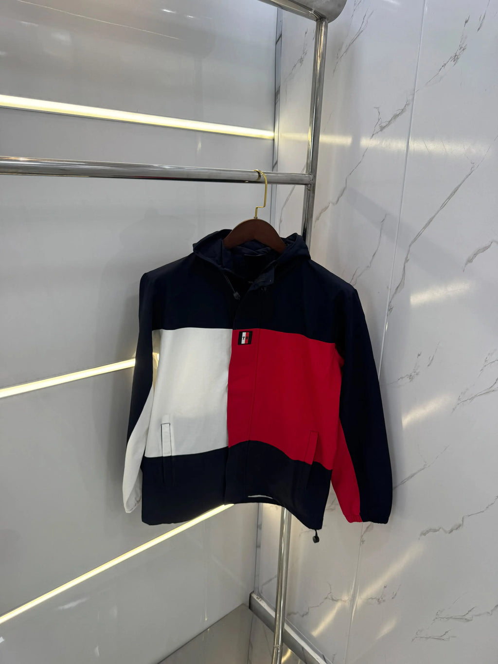 Tomm y Hilfiger Navy Imported Premium Bomber Jacket