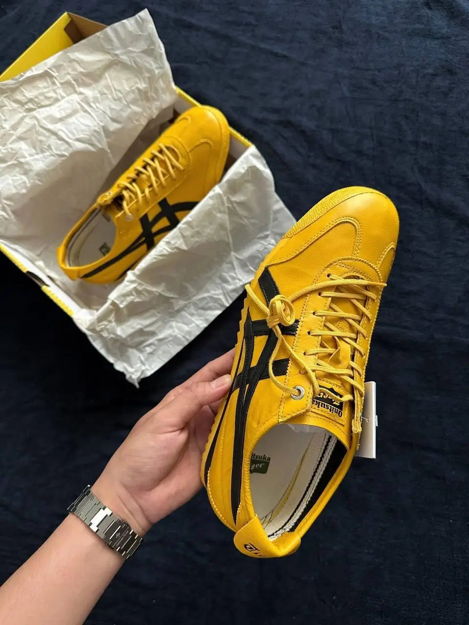 Onitsuka Tiger Mexico 66 SD Tai-Chi Yellow  Black  7A Premium Mens Sneakers D-2033