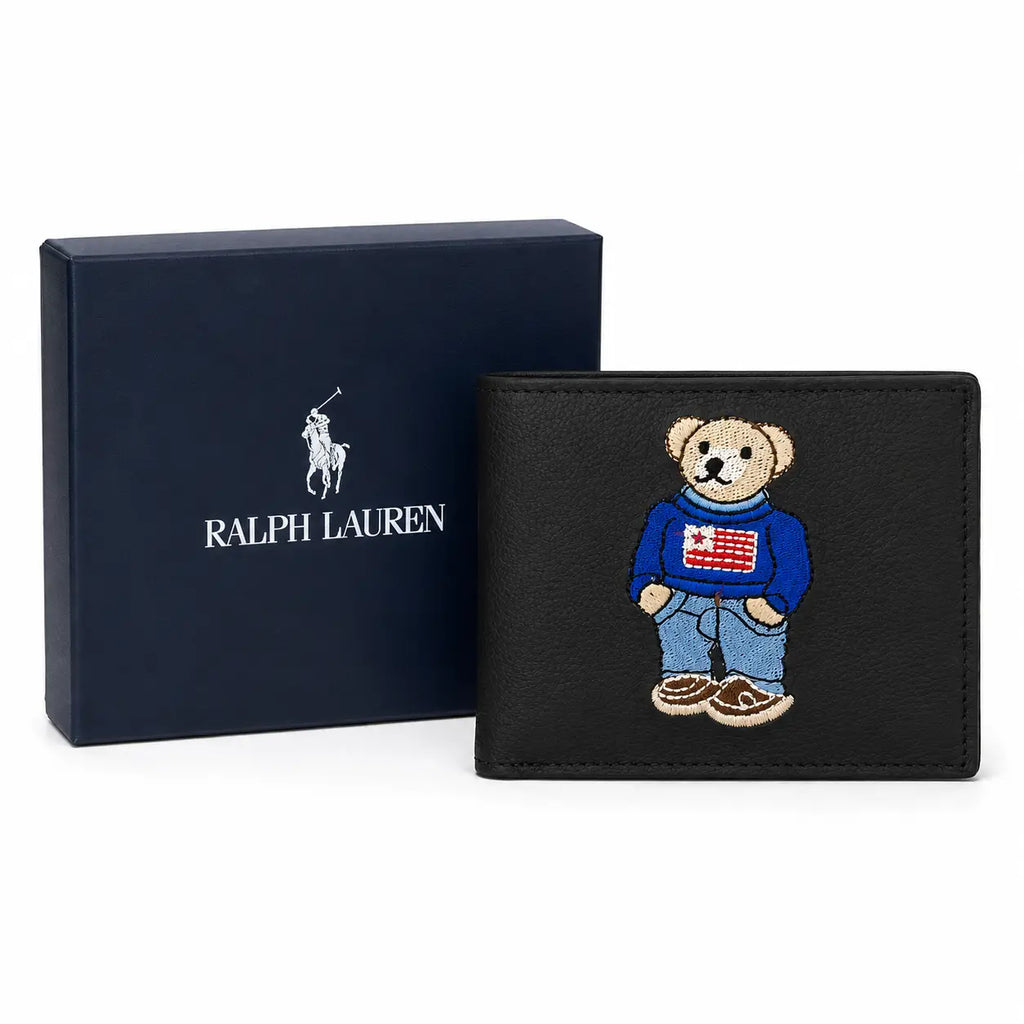 Ralph Laure n Embroided Premium Imported Wallet Black rl20