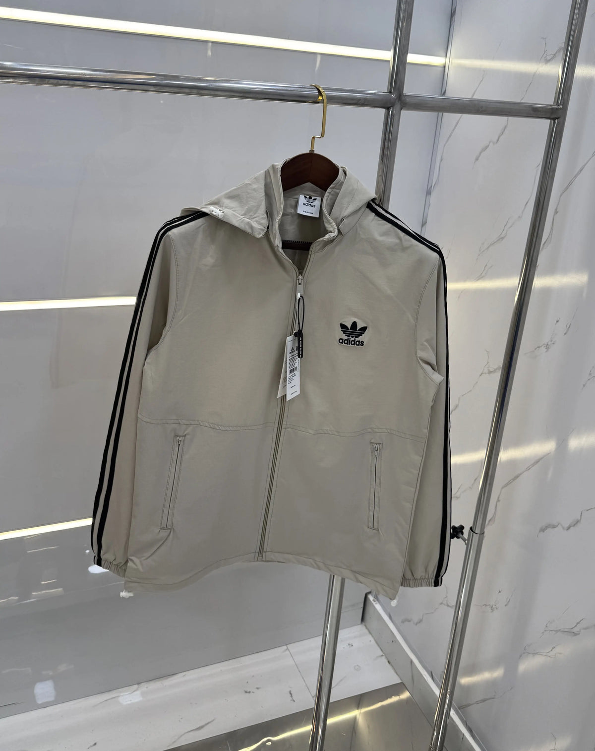 Adida s Beige Premium WindBreaker Jacket