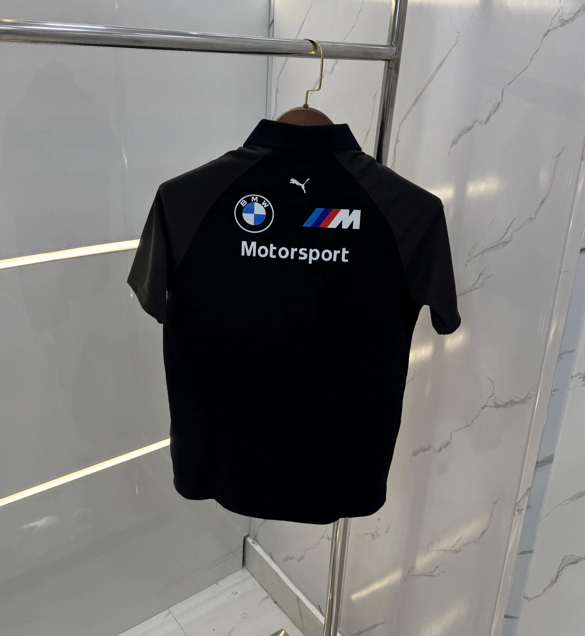 Pum a Black Bmw Edition Premium Polo T-shirt