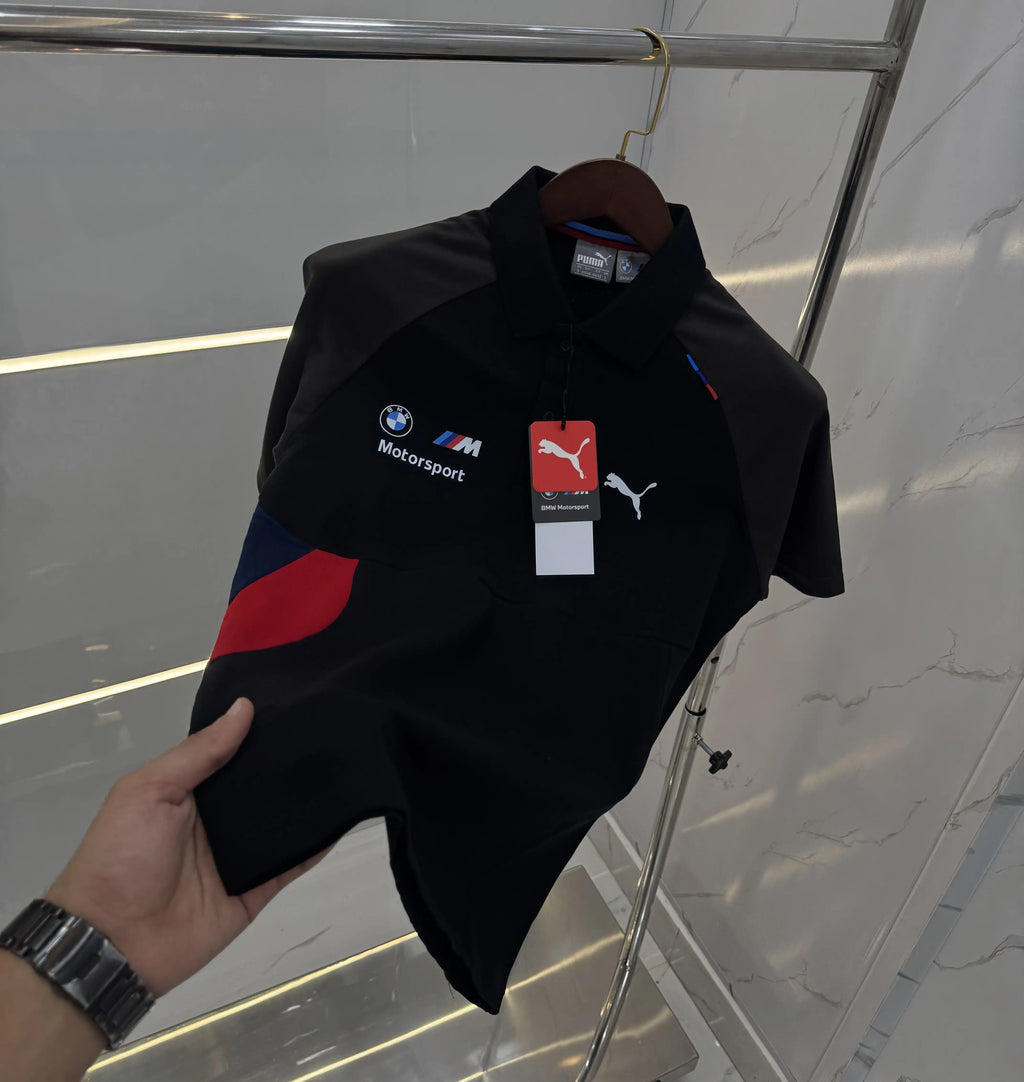 Pum a Black Bmw Edition Premium Polo T-shirt